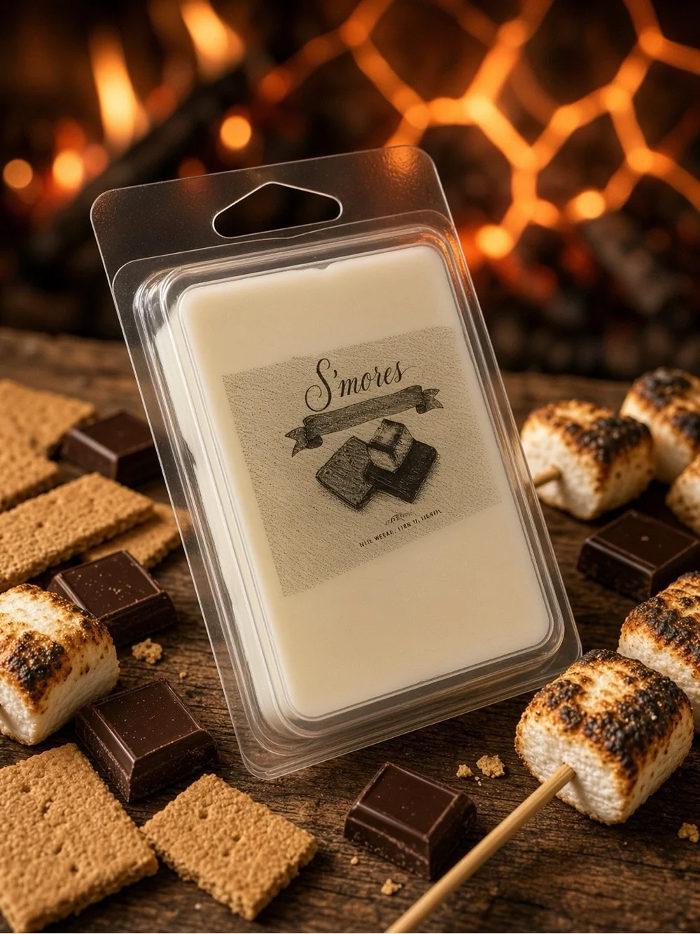 S'mores Wax Melts Graham Chocolate Marshmallow Handmade Soy